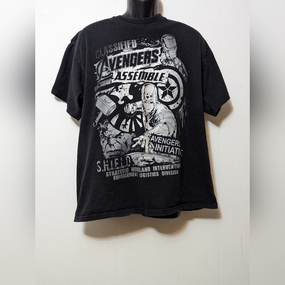Men's Marvel Avengers Assemble Initiative Classified S.H.I.E.L.D T-Shirt Size XL